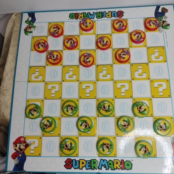Super Mario Brothers Checkers Collector's Edition Board Game Read. - Picture 8 of 9
